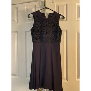 Petite Ann Taylor navy blue cocktail dress